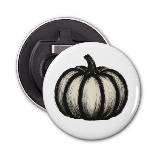 Décapsuleur Citrouille d'encre minimaliste - Automne Harvest A (Devant)