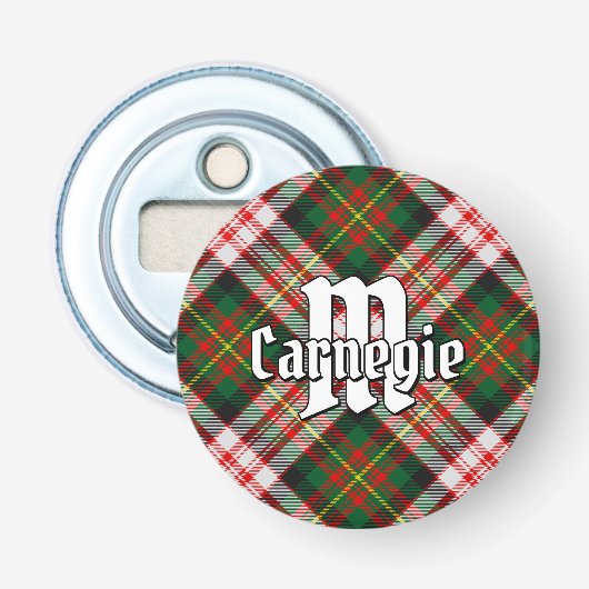 Décapsuleur Clan Carnegie robe Tartan (Devant)
