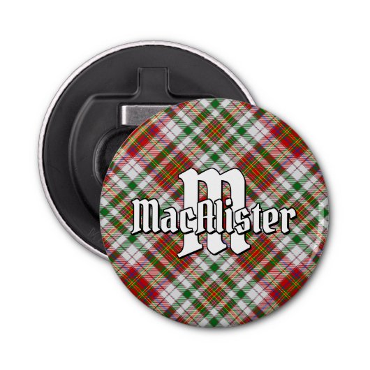 Décapsuleur Clan MacAlister robe Tartan (Devant)