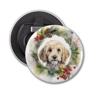 Décapsuleur Cockapoo Christmas Wreath Festive Pup