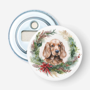 Décapsuleur Cocker Spaniel Noël Wreath Festive Pup