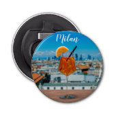 Décapsuleur Cocktail Spritz sur une table avec vue sur Milan (Devant)