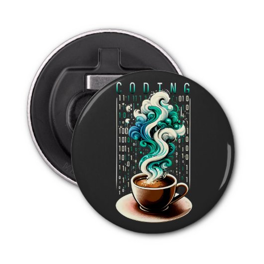 Décapsuleur Coding & Café : Le rêve des amateurs de technologi (Devant)