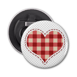 Décapsuleur Coeur rouge mignon et points
