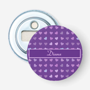 DÉCAPSULEUR COEURS PASTEL PURPLE PERSONNALISÉ