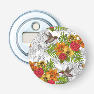Décapsuleur Colibris et bouquet tropical