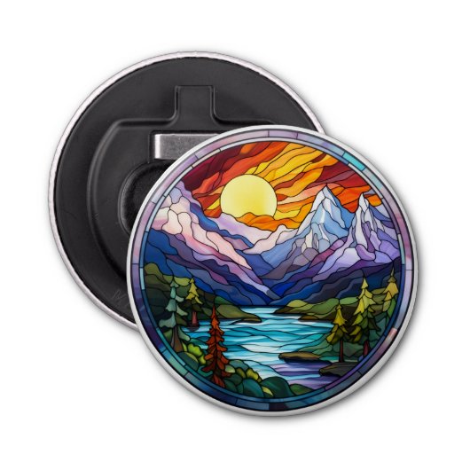 Décapsuleur Colorful Mountain Landscape Bottle Opener (Devant)