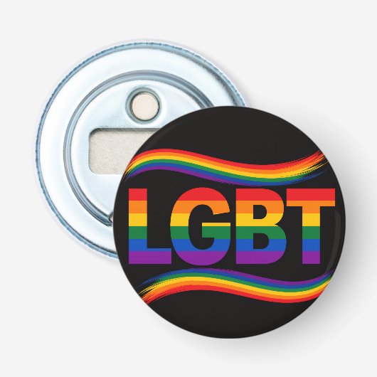 Décapsuleur Conception de l'arc-en-ciel de la fierté LGBT (Devant)