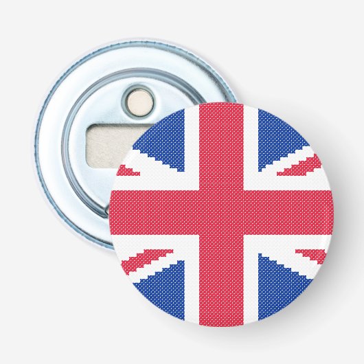 Décapsuleur Conception originale de point de croix Union Jack (Devant)
