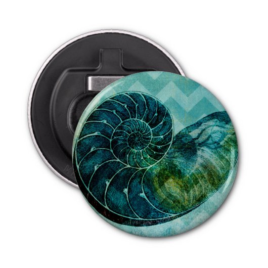 Décapsuleur Coque spirale Turquoise (Devant)