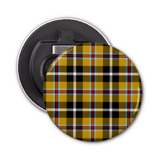 Décapsuleur Cornouailles National Tartan Jaune et Noir Plaid (Devant)