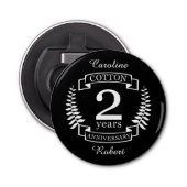 Décapsuleur Coton mariage anniversaire 2 ans mariés (Devant)