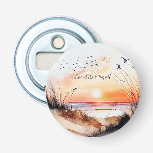 Décapsuleur Coucher de soleil sur la plage avec des oiseaux