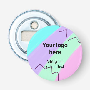 Décapsuleur Couleur pastel simple ajoutez votre logo texte per