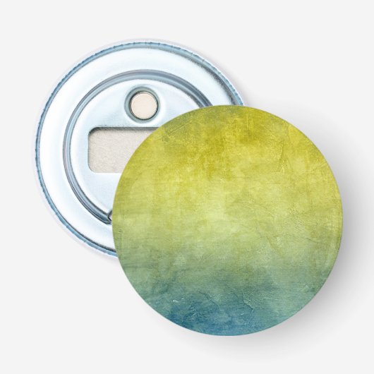 Décapsuleur Couleurs de Grunge - Jaune & Bleu (Devant)