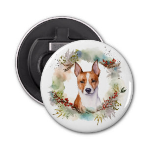 Décapsuleur Coupe de fête de la couronne de Noël Basenji