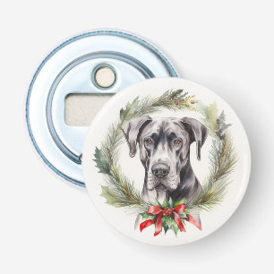 Décapsuleur Couronne de Noël au Grand Danois Chien de fête