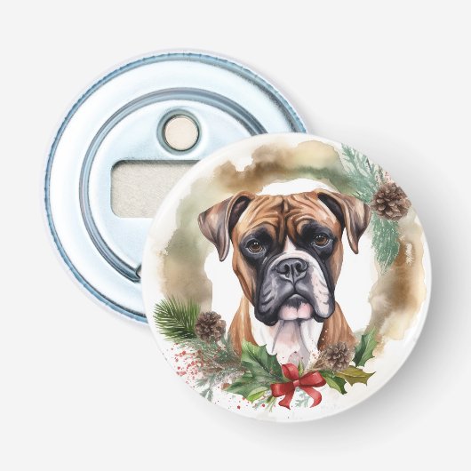 Décapsuleur Couronne de Noël festive de Boxer (Devant)