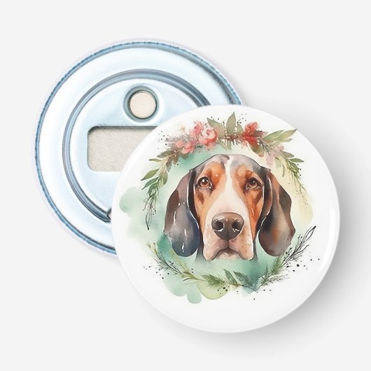 Décapsuleur Couronne de Noël festive Treeing Walker (Devant)
