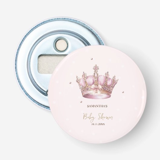 Décapsuleur Couronne de Petite Princesse Perles Points Bébé Na (Devant)