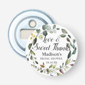 Décapsuleur Couronne de verdure botanique à l'aquarelle Merci (Devant)