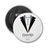 Décapsuleur Cravate Bright Bow Tuxedo "Groom" Personnalisé (Devant)