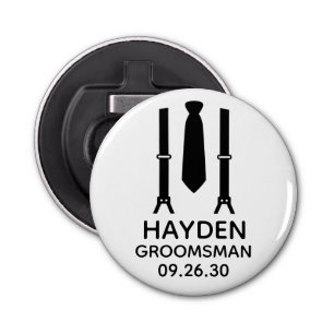 Décapsuleur Cravate noire Groomsman