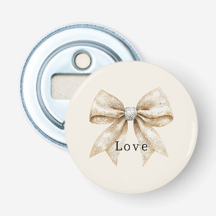 Décapsuleur Crème chic blanc argent glam Bow Love