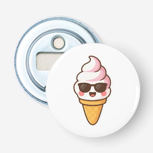Décapsuleur Crème glacée cool Kawaii (Devant)