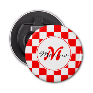 Décapsuleur Croatie   Hrvatska   Nom À damiers Monogramme