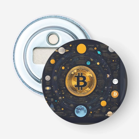 Décapsuleur Crytpo - Chemise Bitcoin - Moon time AI (Devant)