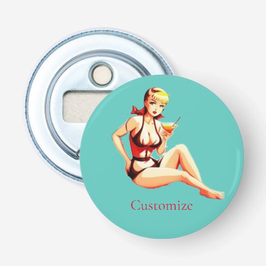 Décapsuleur Cute Blonde Martini Bikini Girl Thunder_Cove (Devant)