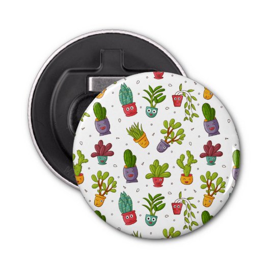 Décapsuleur Cute Cactus Nature Succulents Motif (Devant)