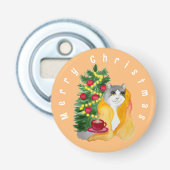 Décapsuleur Cute chat sous une couverture confortable avec une (Devant)