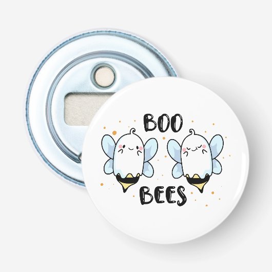 Décapsuleur Cute Ghost Boo Bees - Funny Halloween sur blanc (Devant)