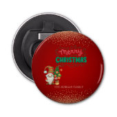 Décapsuleur Cute Gnome Pine Tree Confetti Rouge Joyeux Noël (Devant)