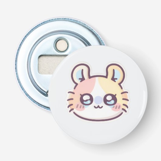 Décapsuleur Cute Kawaii Cat Pin – Adorable Kitty Button Badge (Devant)