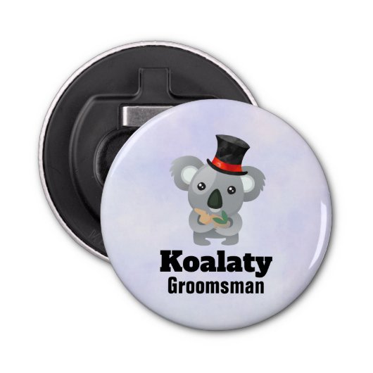 Décapsuleur Cute Koala Pun Koalaty Groomsman (Devant)