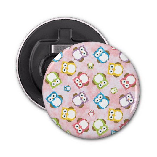 Décapsuleur Cute Owls, Owl Pattern, Colorful Owls, Baby Owls (Devant)