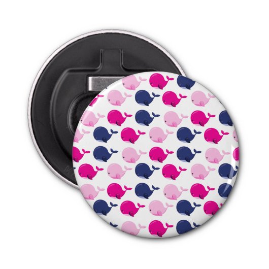 Décapsuleur Cute Whales, Pattern of Whales, Sea Animals (Devant)