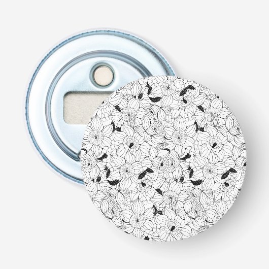 Décapsuleur Daffodiques motif floral printanier (Devant)