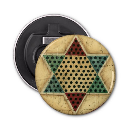 Décapsuleur Damier chinois vintage par le harpiste d'Ethan (Devant)