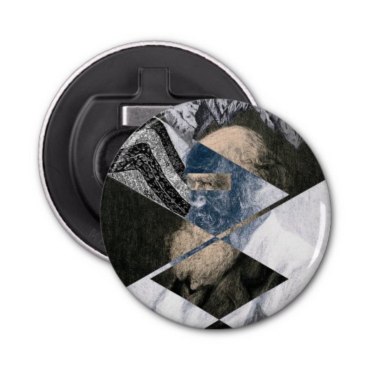 Décapsuleur Darwin Était un géologue Button Bottle Opener (Devant)