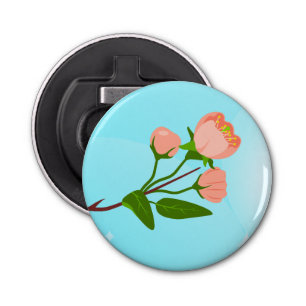 Décapsuleur Dégradé du ciel bleu avec branche de ressort fleur