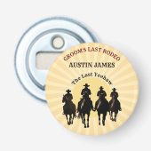 Décapsuleur Dernier Rodéo des Cowboys Couché Nom du Marié Ente (Devant)