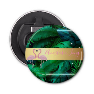 Décapsuleur Design moderne, Feuilles Tropical Palm, Rose