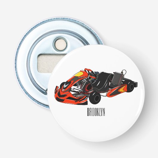 Décapsuleur dessin animé de Kart racing (Devant)