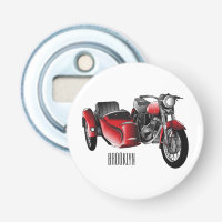 dessin animé de la moto Sidecar