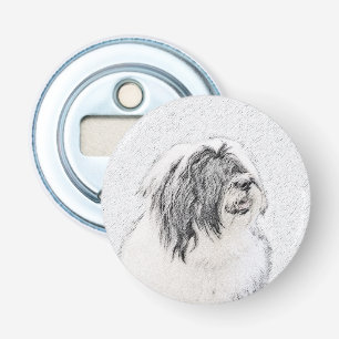 Décapsuleur Dessin de collie à oreilles - Joli art original de