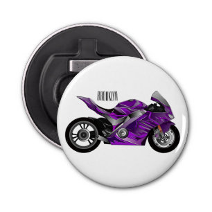 Décapsuleur Dessin de moto de sport violet